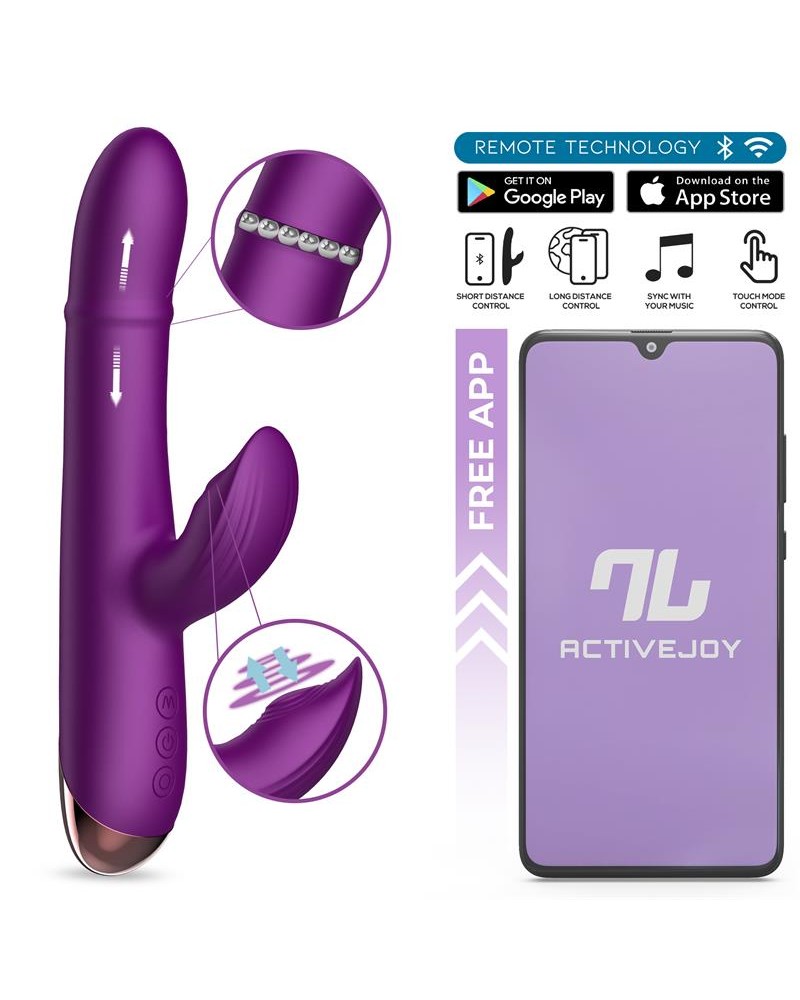 Sendel Vibe with Up and Down Internal Beads Ring and Pulsation with App	