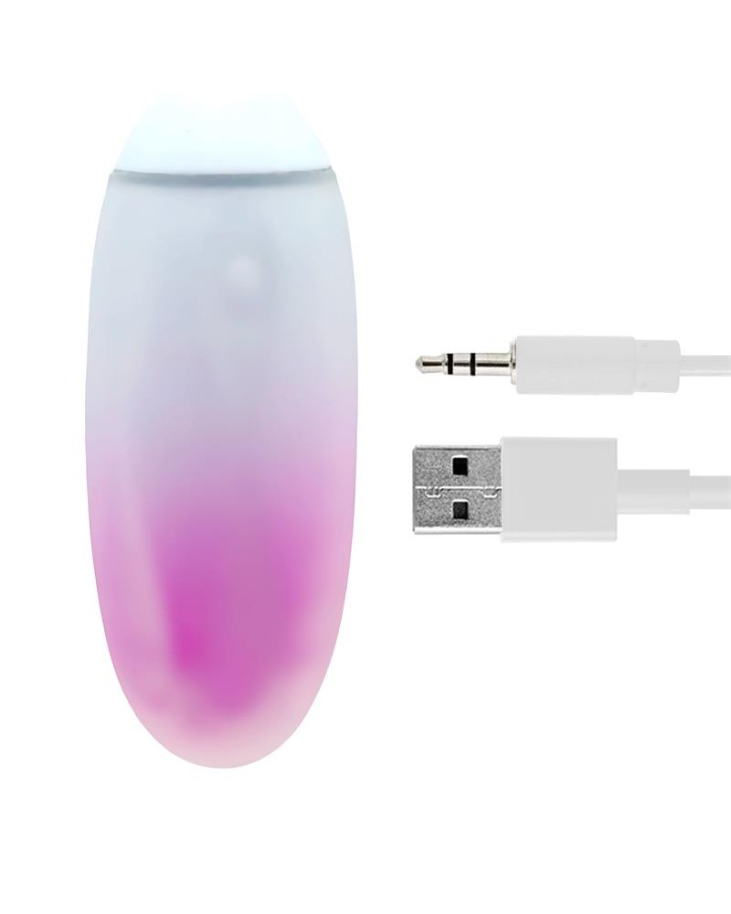 Vibrating Egg with APP Double Layer Silicone Pink/Blue	