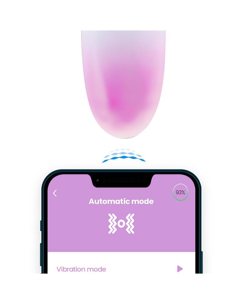 Vibrating Egg with APP Double Layer Silicone Pink/Blue	