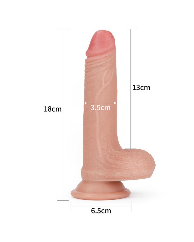 LOVETOY Dildo Nature 7" Liquid Silicone Flesh