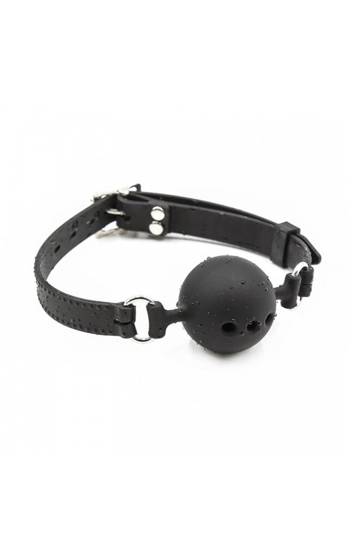 Silicone Breathable Ball Gag Adjustable 4 cm Size S Black