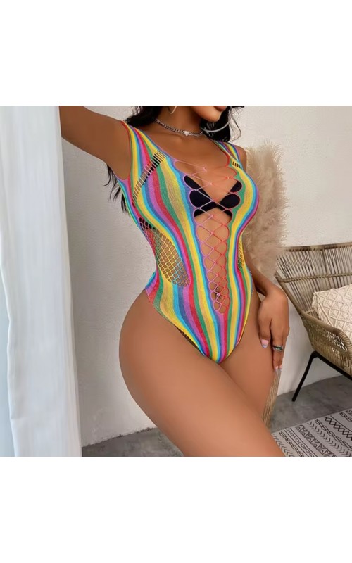 Ophelia's Dream Lingerie - Rainbow Bodysuit