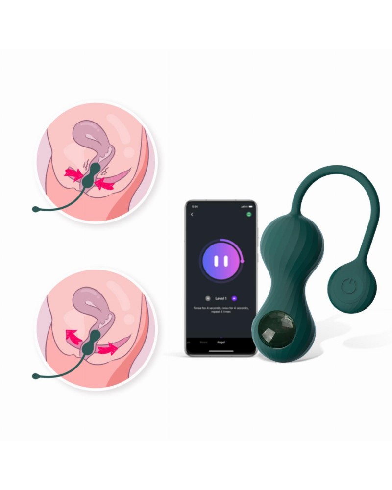 Magic Motion - Duo Smart Kegel Vibrator with Weights - Green