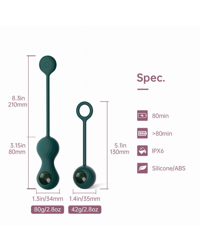 Magic Motion - Duo Smart Kegel Vibrator with Weights - Green