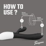 Teazers Rabbit Vibrator - Black Teazers Rabbit Vibrator - Black