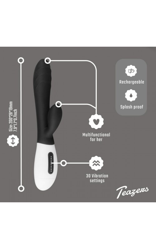 Teazers Rabbit Vibrator - Black