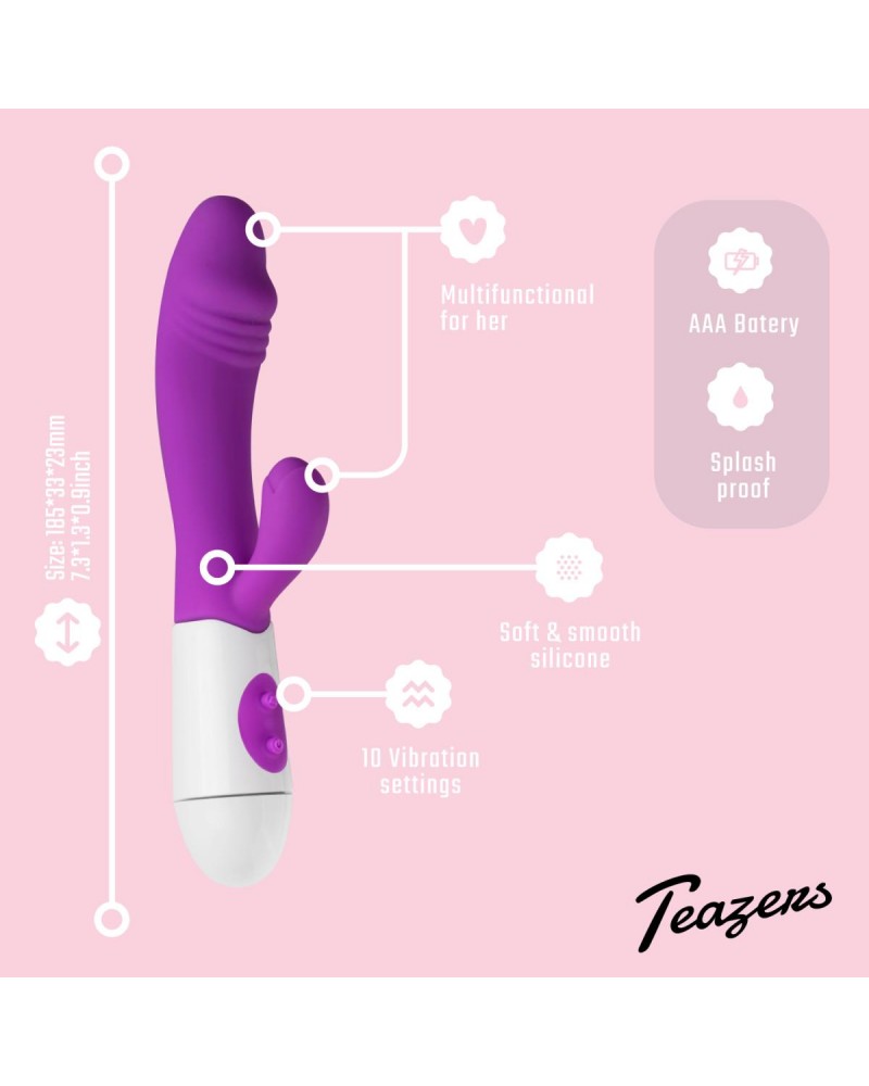Realistic Rabbit Vibrator - Purple Realistic Rabbit Vibrator - Purple