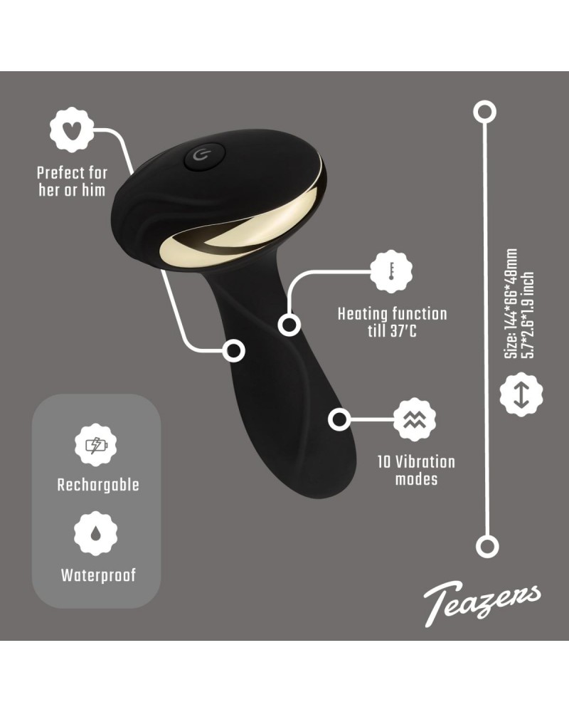 Teazers – Heat Of The Moment Butt Plug Vibrator – Black Teazers – Heat Of The Moment Butt Plug Vibrator – Black