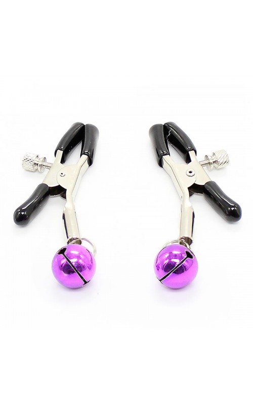 Nipple Clamps with Purple Bell