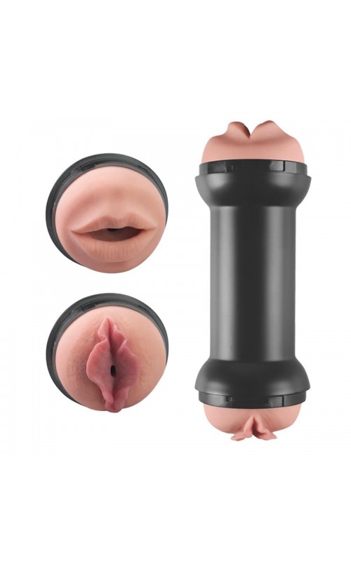 Double Masturbator Training Master Vagina and Mouth