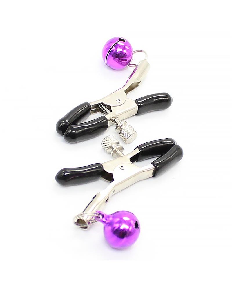 Nipple Clamps with Purple Bell