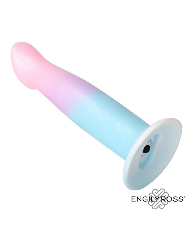 Dildo Dildo with Vibration and Suction Cup Gradient Colour 17 cm