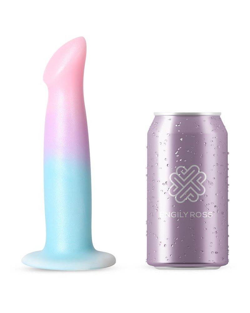 Dildo Dildo with Vibration and Suction Cup Gradient Colour 17 cm