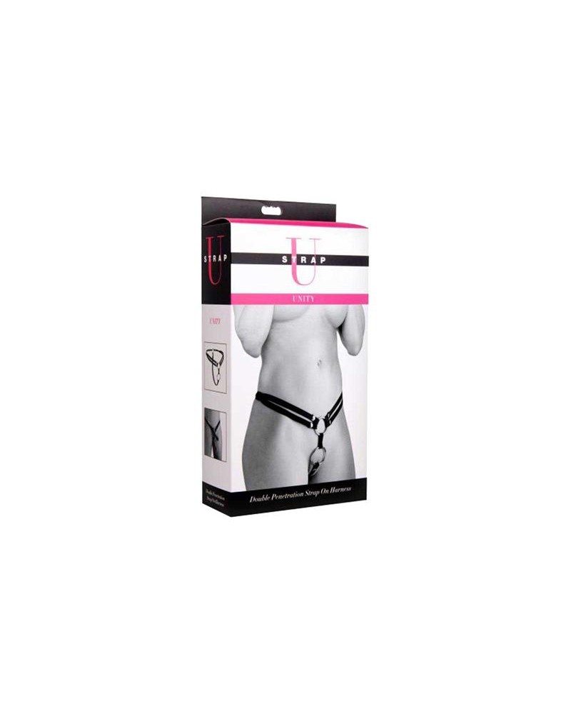 Unity Double Penetration Strap On Harness Black Unity Double Penetration Strap On Harness Black