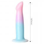 Dildo Dildo with Vibration and Suction Cup Gradient Colour 17 cm