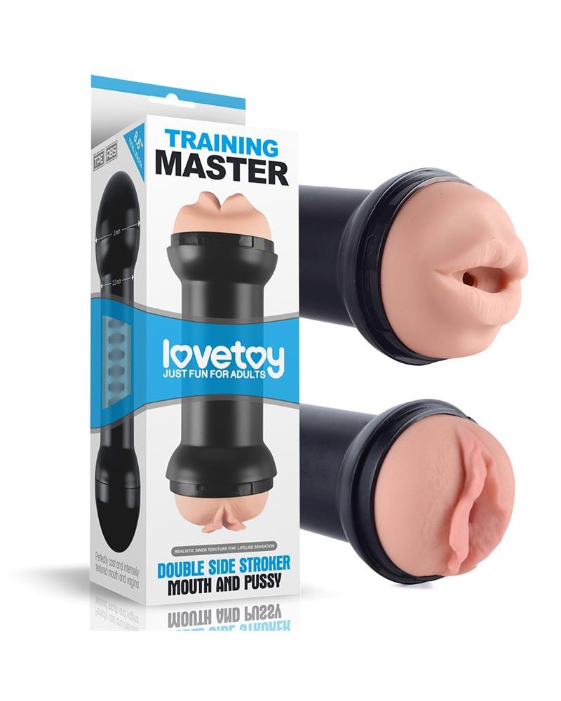 Double Masturbator Training Master Vagina and Mouth