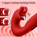Ophelia's Dream Toys - Red lips & tongue licking vibrator