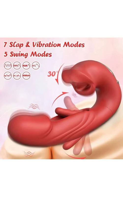 Ophelia's Dream Toys - Red lips & tongue licking vibrator