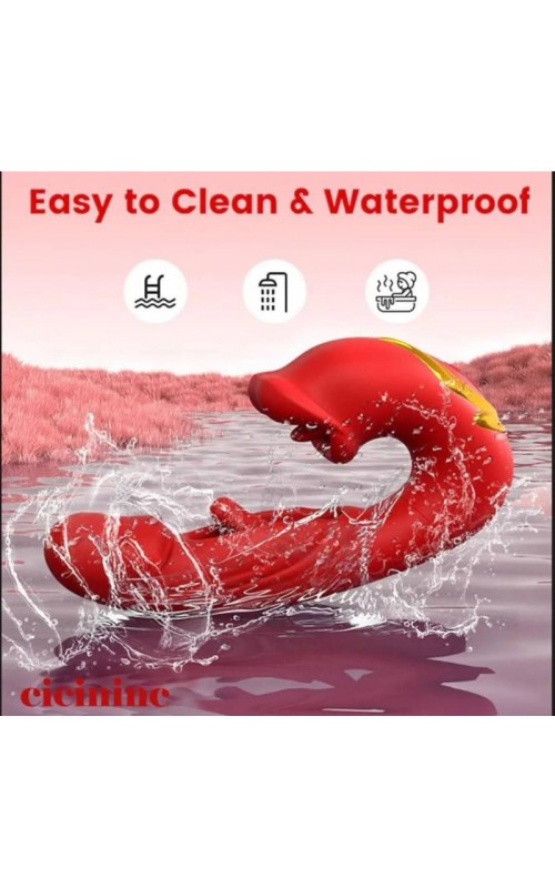 Ophelia's Dream Toys - Red lips & tongue licking vibrator