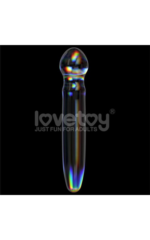 Glow in the Dark Glass Dildo Twilight Gleam Prism Glass