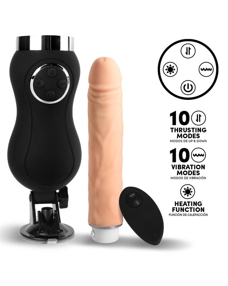 Sex Machine Vibration, Thrusting and Heat Remote Control USB