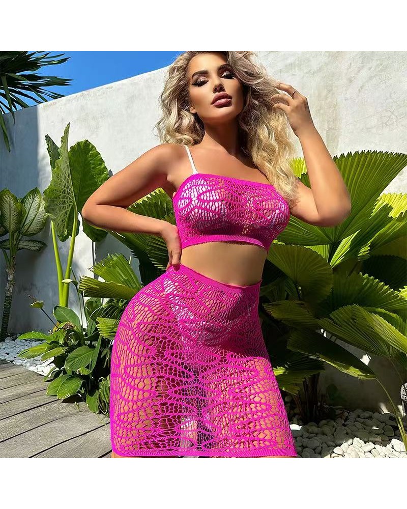 Ophelia's Dream Lingerie - Fishnet top & skirt