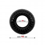 Cock Ring Super Flexible and Resistant Striped 1.9 cm Black	