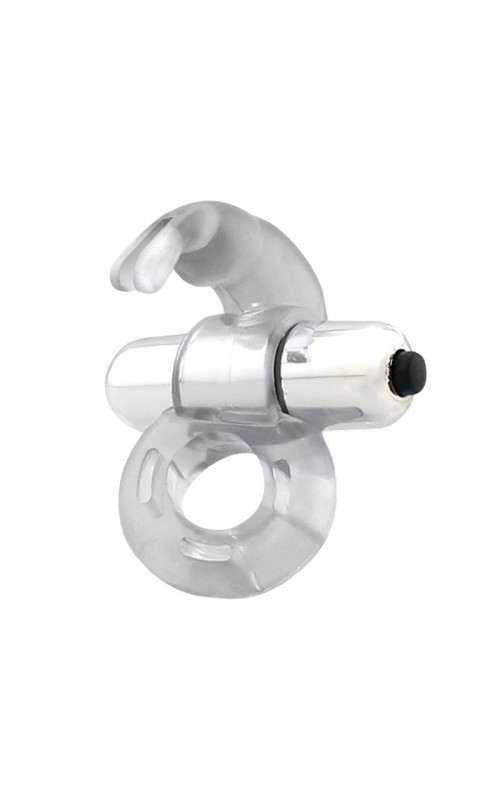 Horizon Vibrating Penis Ring with Rabbit Clear	
