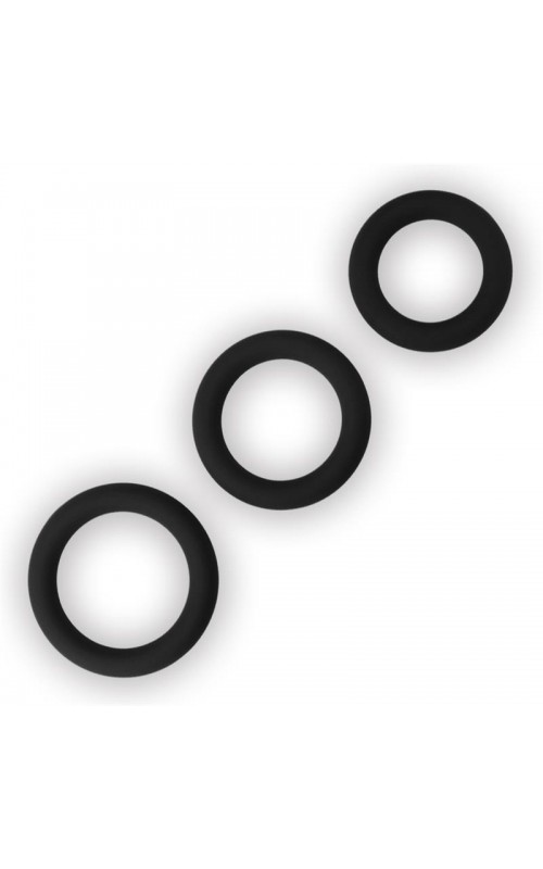 Pack of 3 Penis Ring Power Plus Black