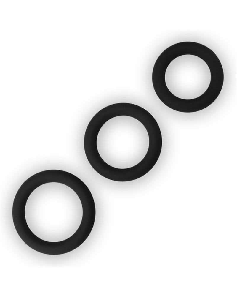 Pack of 3 Penis Ring Power Plus Black