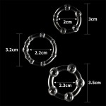 Pack of 3 Penis Ring Power Plus Triple Clear	