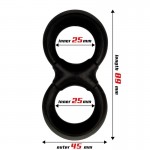 Penis and Testicles Ring Liquid Silicone 25 mm	