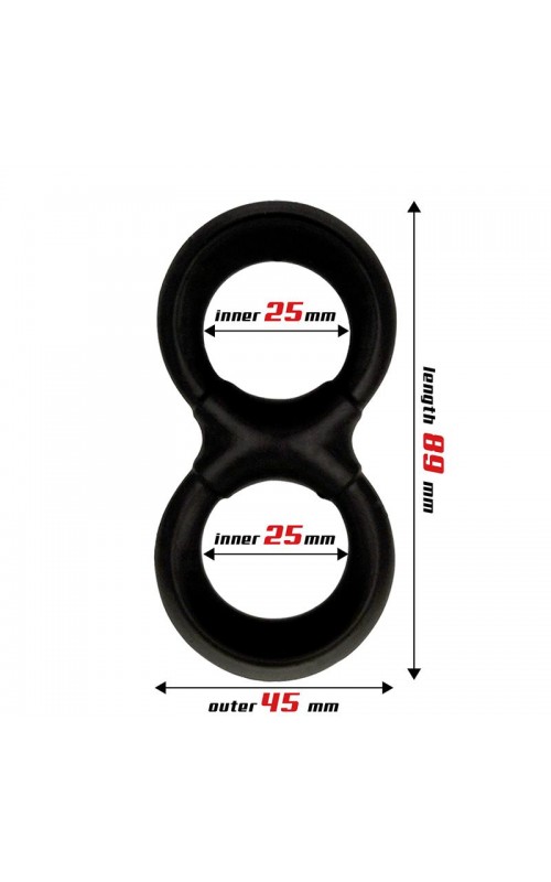 Penis and Testicles Ring Liquid Silicone 25 mm	