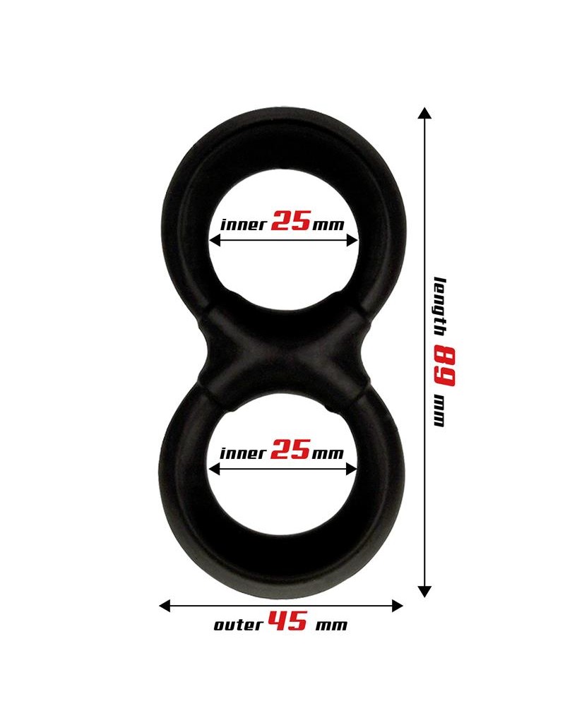 Penis and Testicles Ring Liquid Silicone 25 mm	