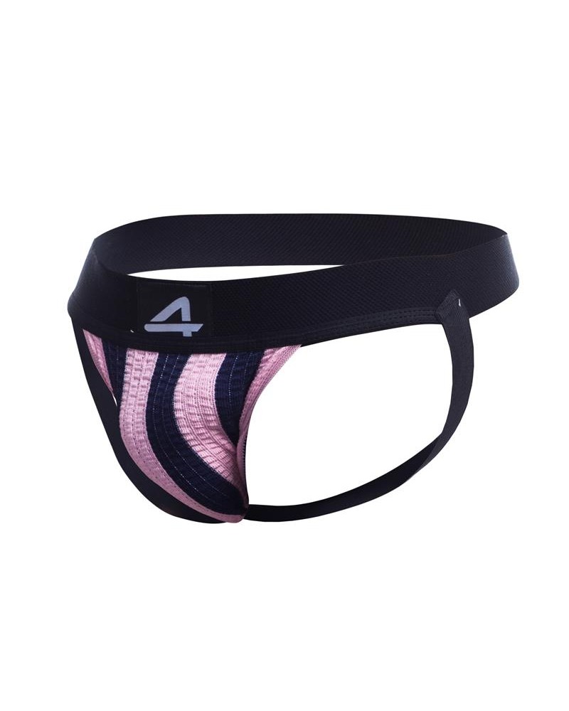Stripe-Pink Jockstrap Pink and Black 