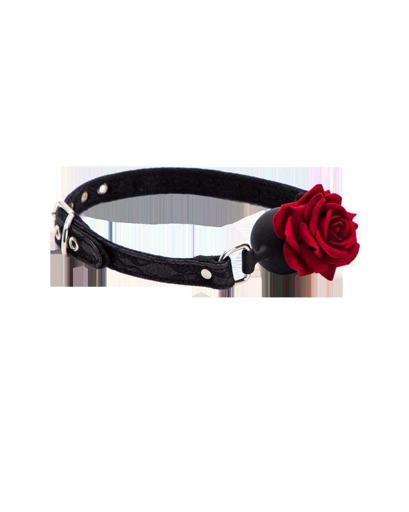 Ophelia's Dream Toys - Black Ball Gag with Rose Ophelia's Dream Toys - Black Ball Gag with Rose