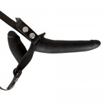 Double Strap On Black Silicone