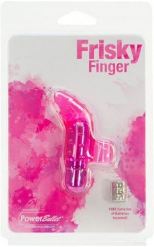 Frisky Finger Vibrator With Bullet - Pink