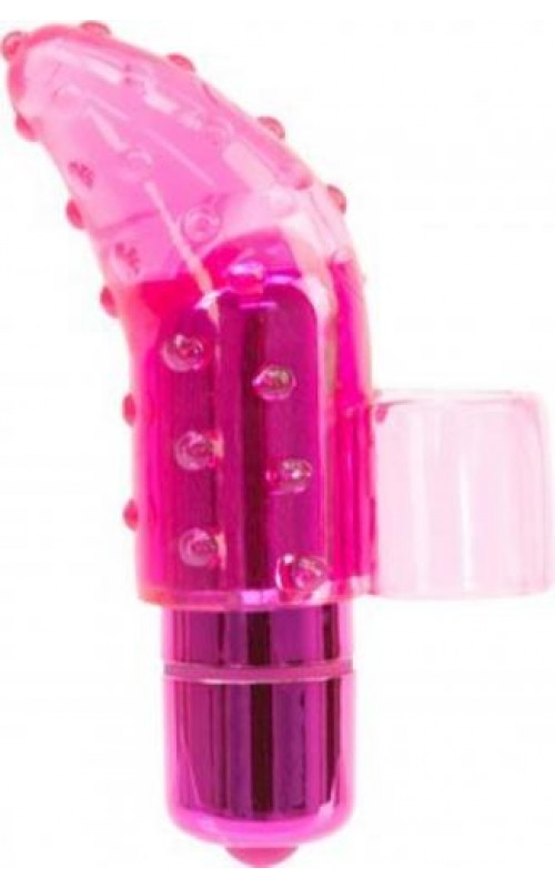 Frisky Finger Vibrator With Bullet - Pink