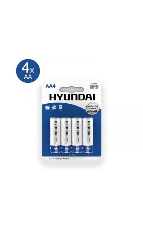 Super Alkaline AA Batteries - 4 pcs