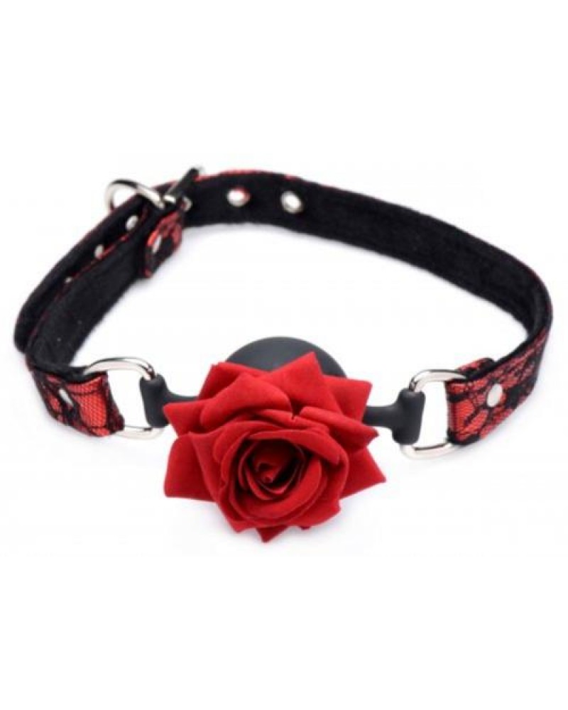 Eye-Catching Ball Gag With Rose