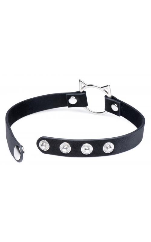 Kinky Kitty Ring Slim Choker - Black Kinky Kitty Ring Slim Choker - Black
