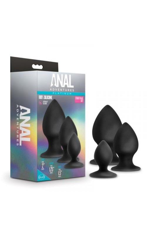 Anal Adventures Platinum - Anal Stout Plug Kit