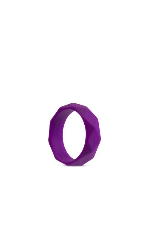 Wellness - Geo Silicone Cockring - Purple