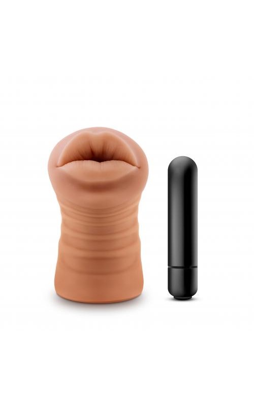 M for Men - Isabella Masturbator With Bullet Vibrator- Mouth
