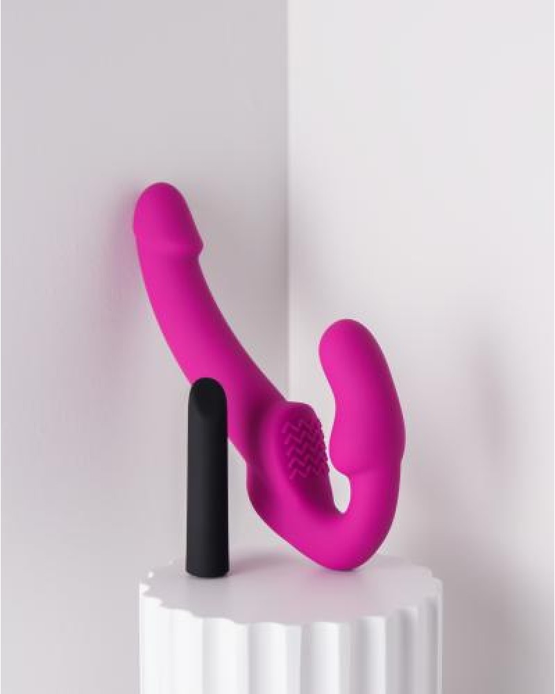 Temptasia - Estella Vibrating Strapless Strap-on - Pink