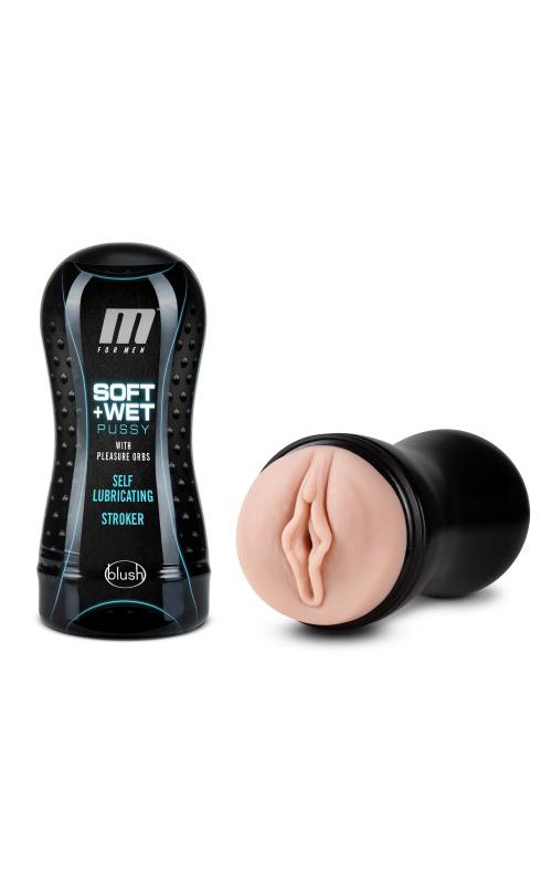M for Men - Soft and Wet - Pussy with Pleasure Orbs - Self Lubricating