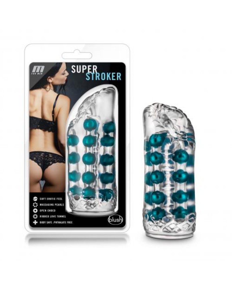 M for Men - Super Stroker Masturbator - Clear