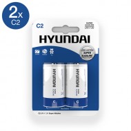 Super Alkaline C Batteries - 2 pcs