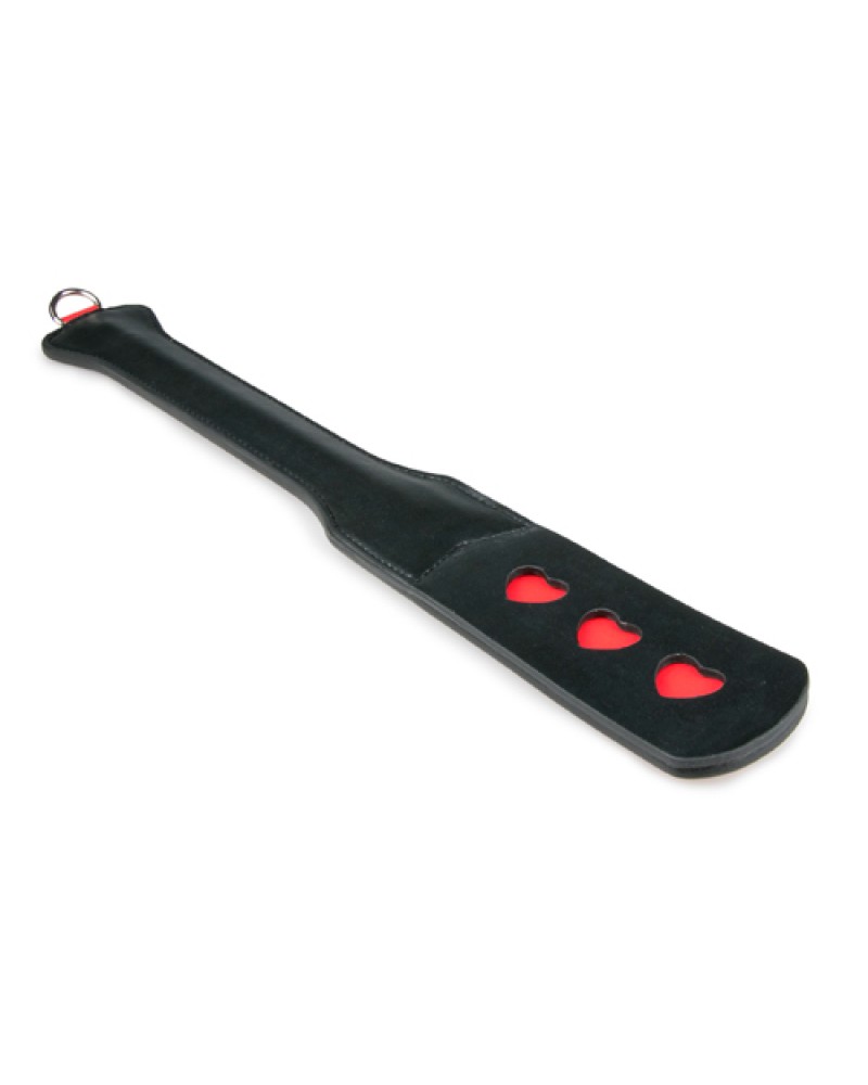 Long Leather Paddle With Heart Long Leather Paddle With Heart